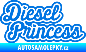 Samolepka Diesel princess nápis modrá oceán