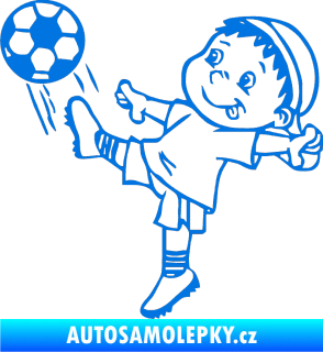 Samolepka Dítě v autě 022 levá fotbalista modrá oceán