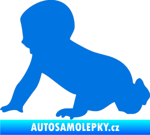 Samolepka Dítě v autě 025 levá miminko silueta modrá oceán