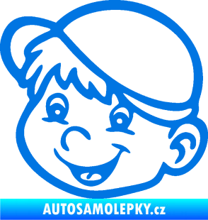 Samolepka Dítě v autě 038 levá kluk hlavička modrá oceán