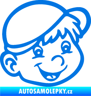 Samolepka Dítě v autě 038 pravá kluk hlavička modrá oceán