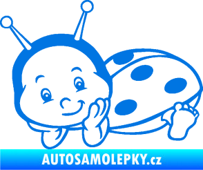 Samolepka Dítě v autě 063 levá beruška modrá oceán