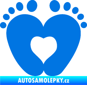 Samolepka Dítě v autě 064 nožičky modrá oceán