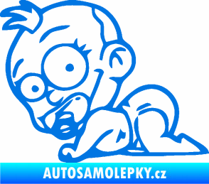 Samolepka Dítě v autě 067 levá lezoucí miminko modrá oceán