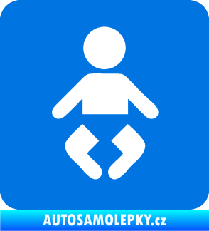 Samolepka Dítě v autě 093 symbol miminka modrá oceán