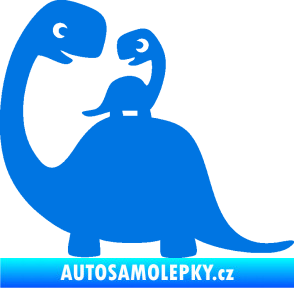 Samolepka Dítě v autě 105 levá dinosaurus modrá oceán