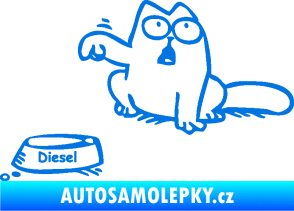 Samolepka Dolej diesel - levá modrá oceán