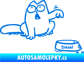 Samolepka Dolej diesel - pravá modrá oceán