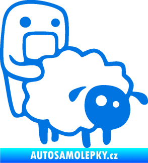 Samolepka Domo 005 pravá love sheep modrá oceán