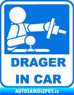 Samolepka Drager in car 001 modrá oceán