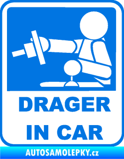 Samolepka Drager in car 002 modrá oceán