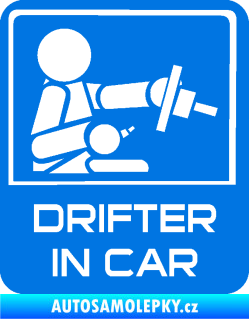 Samolepka Drifter in car 004 modrá oceán