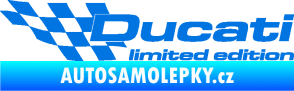 Samolepka Ducati limited edition levá modrá oceán