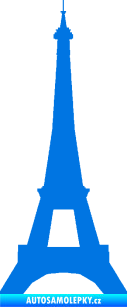 Samolepka Eifelova věž 001 modrá oceán