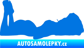 Samolepka Erotická žena 034 pravá modrá oceán