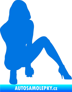 Samolepka Erotická žena 037 pravá modrá oceán
