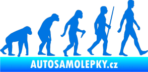 Samolepka Evoluce 001 pravá modrá oceán