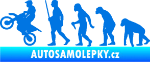 Samolepka Evoluce 002 motokros levá modrá oceán