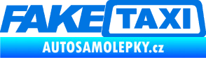Samolepka Fake taxi nápis modrá oceán