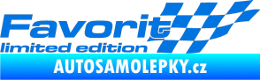Samolepka Favorit limited edition pravá modrá oceán