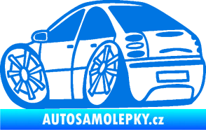 Samolepka Fiat Bravo karikatura levá modrá oceán