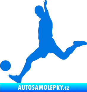 Samolepka Fotbalista 023 levá modrá oceán