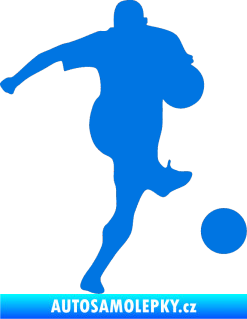Samolepka Fotbalista 024 pravá modrá oceán
