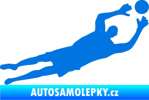 Samolepka Fotbalista 026 pravá brankář modrá oceán
