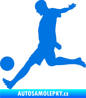 Samolepka Fotbalista 028 levá modrá oceán