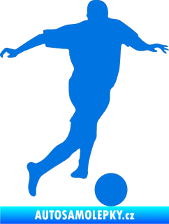 Samolepka Fotbalista 030 pravá modrá oceán