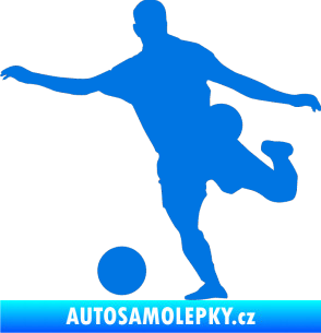 Samolepka Fotbalista 032 levá modrá oceán