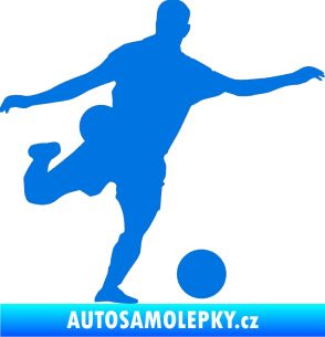 Samolepka Fotbalista 032 pravá modrá oceán