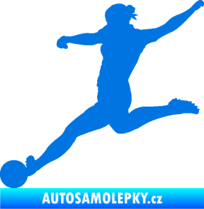 Samolepka Fotbalistka 002 levá modrá oceán