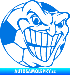 Samolepka Fotbalový míč 002 pravá modrá oceán