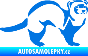 Samolepka Fretka 002 pravá modrá oceán