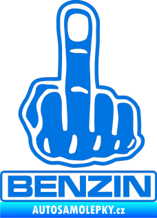 Samolepka Fuck off benzín modrá oceán
