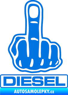 Samolepka Fuck off diesel modrá oceán