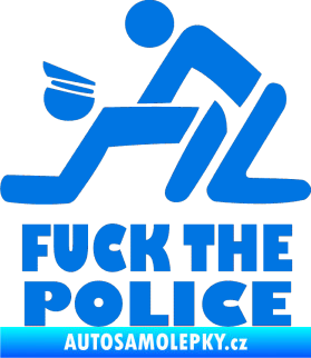 Samolepka Fuck the police 001 modrá oceán