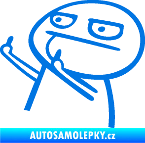 Samolepka Fuck you 003 panáček levá modrá oceán