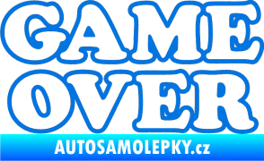 Samolepka Game over nad sebou 001 modrá oceán