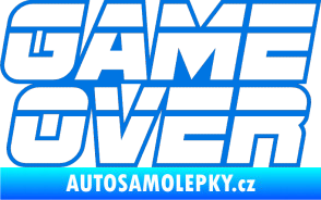Samolepka Game over nad sebou 002 modrá oceán