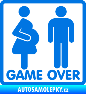 Samolepka Game over varianta jsem v tom modrá oceán