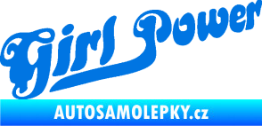 Samolepka Girl Power nápis modrá oceán