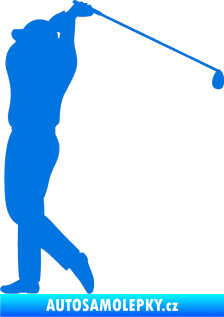 Samolepka Golfista 004 levá modrá oceán