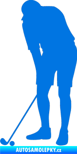 Samolepka Golfista 007 levá modrá oceán