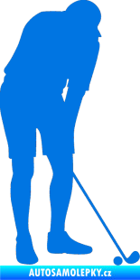 Samolepka Golfista 007 pravá modrá oceán