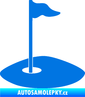 Samolepka Golfová jamka 001 levá modrá oceán