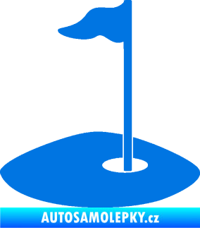 Samolepka Golfová jamka 001 pravá modrá oceán
