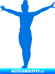 Samolepka Gymnastka 002 levá modrá oceán