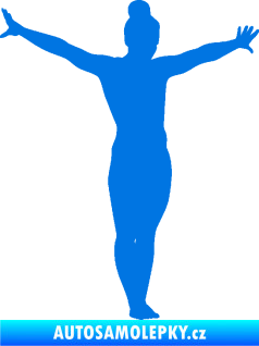 Samolepka Gymnastka 002 pravá modrá oceán